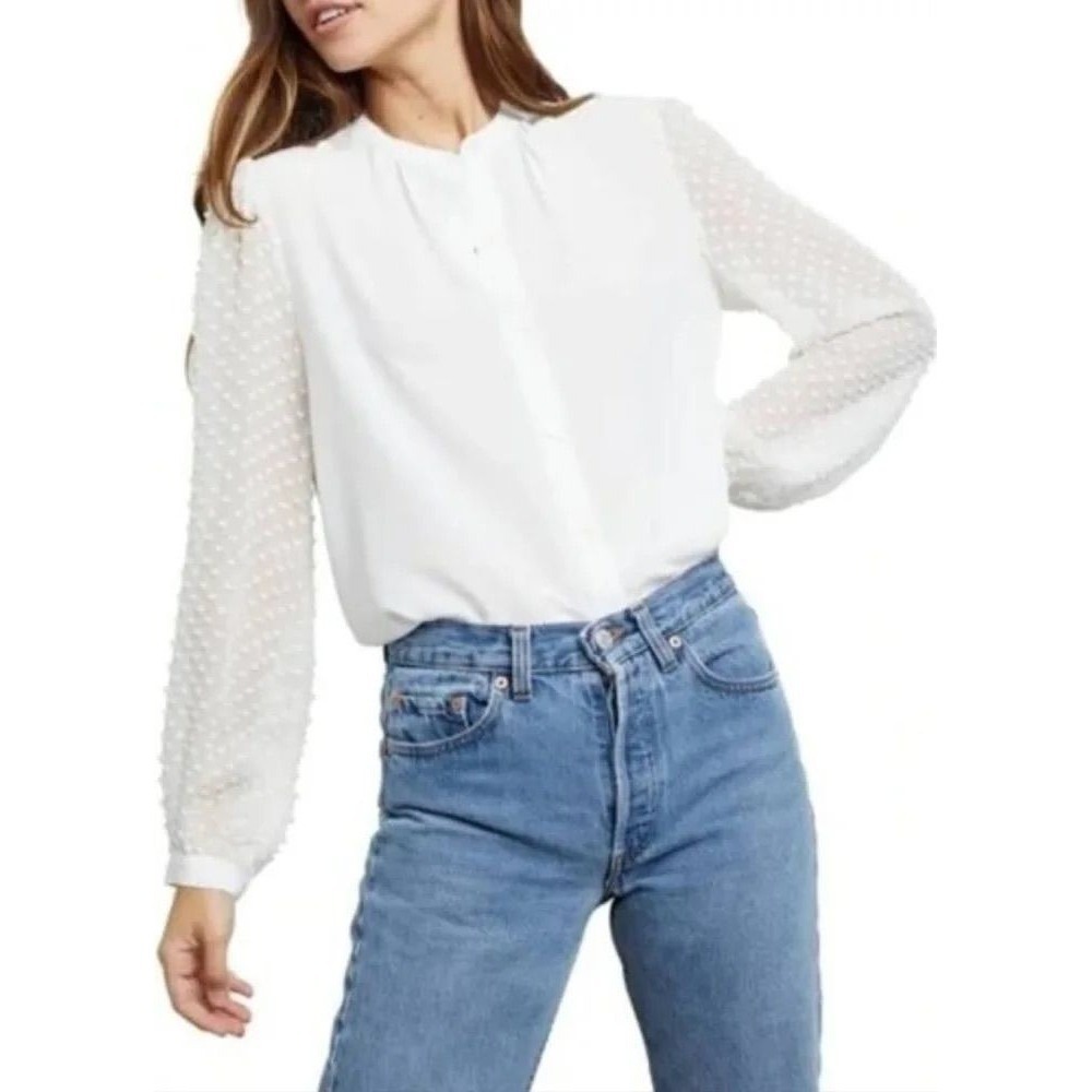 Rails 100% Silk Camilla blouse in ivory